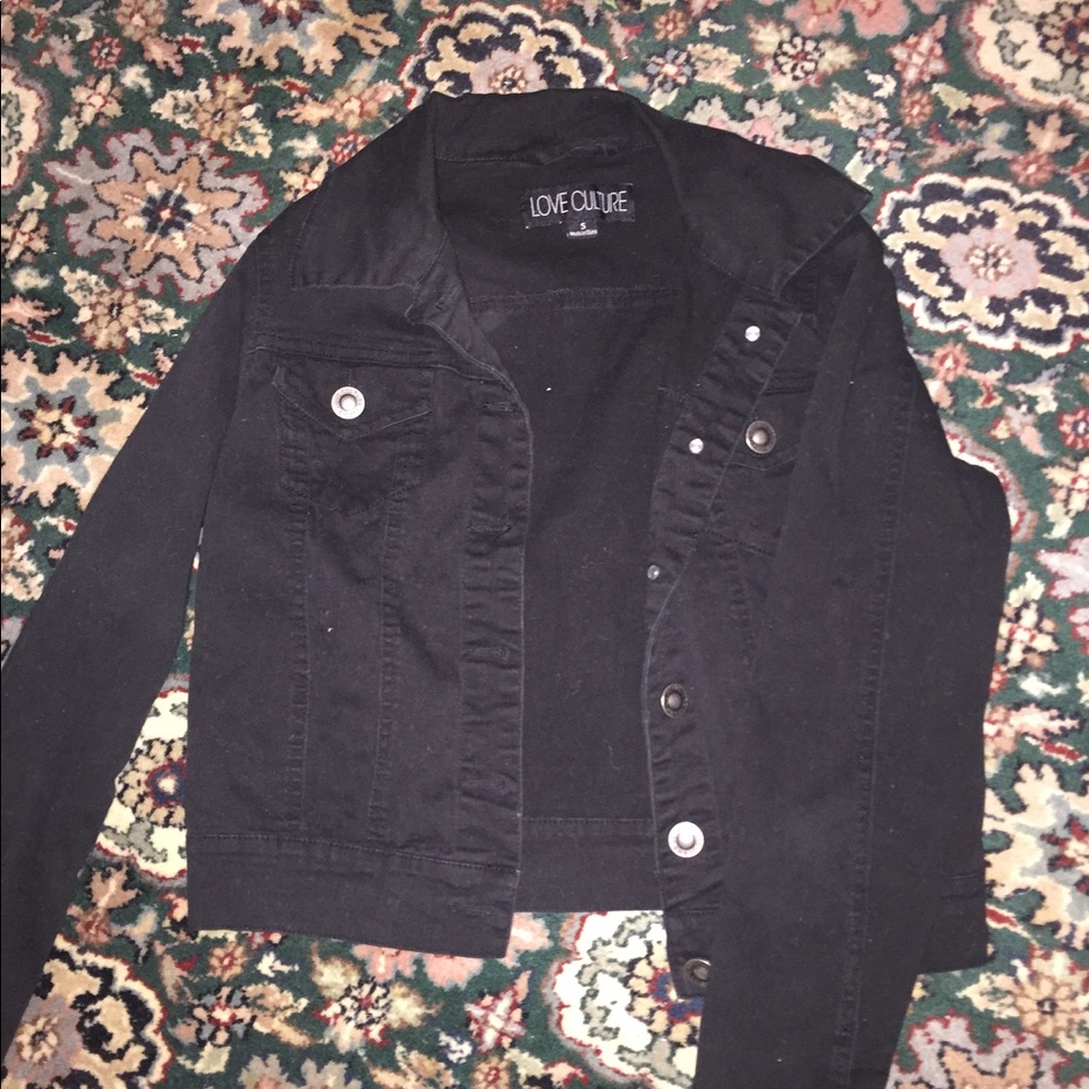 Black denim jacket